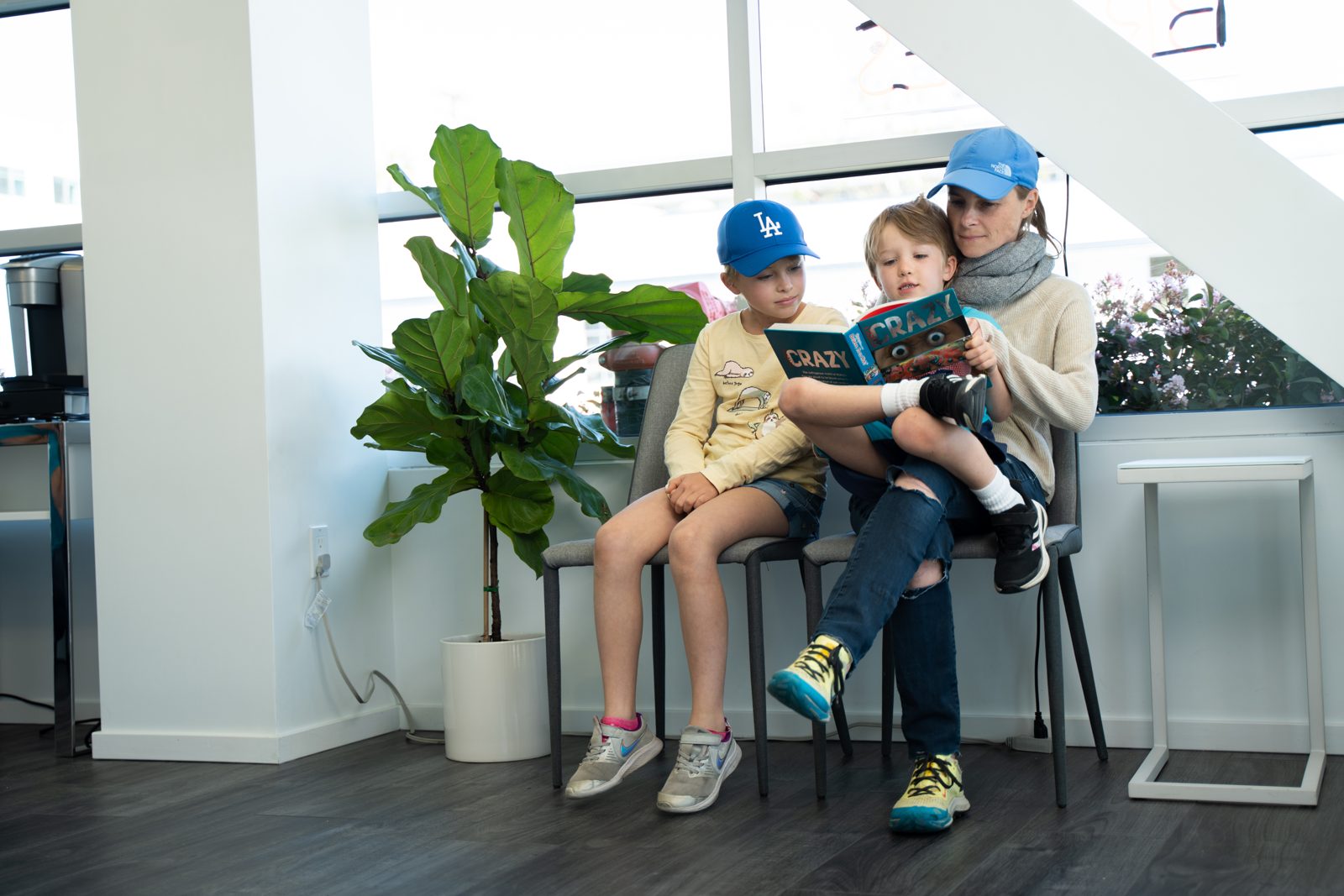 A family in the waiting room